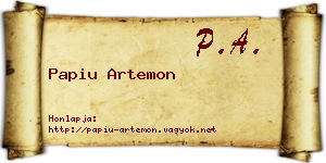 Papiu Artemon névjegykártya
